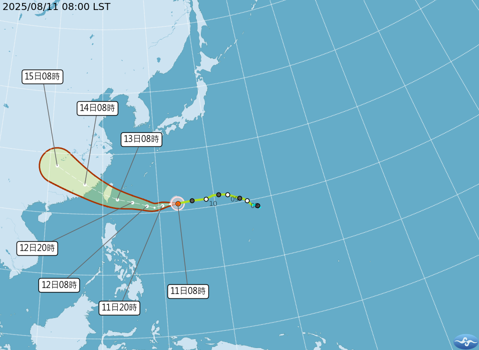 颱風楊柳逼近！週三、四影響台灣 暴風圈侵襲機率逾八成