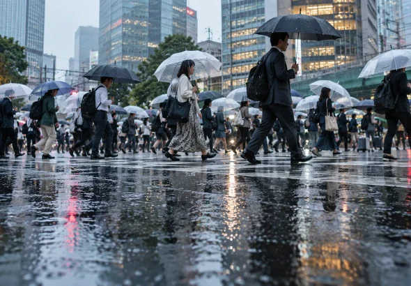 赴日旅遊注意！關東豪雨持續炸不停　新島雨量破紀錄、山手線減班交通大亂