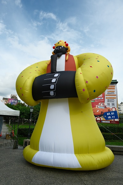 大型氣膜只限定亮相3天，8月28日至30日每天下午4時至晚間8時。（圖/嘉義城隍廟提供）