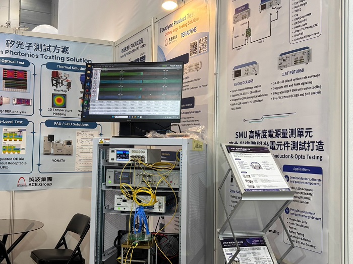 筑波科技展出半導體與矽光子1.6T/ 800G整合方案。（圖/ 筑波科技／提供）